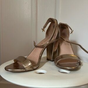 Madden Girl Beella Rose Gold Block Heels